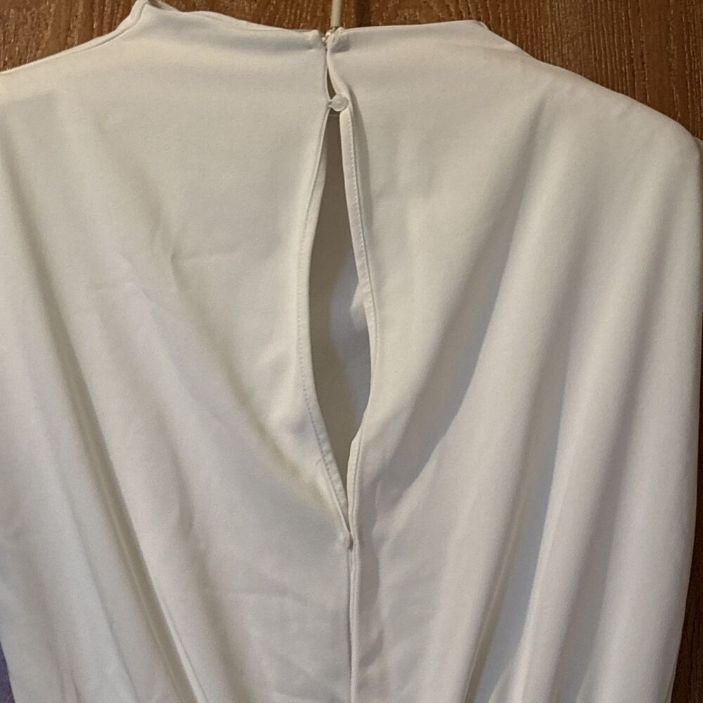 Women’s Zara White Sleeveless Skort Jumpsuit Romper Black Trim Size XS - Picture 3 of 12